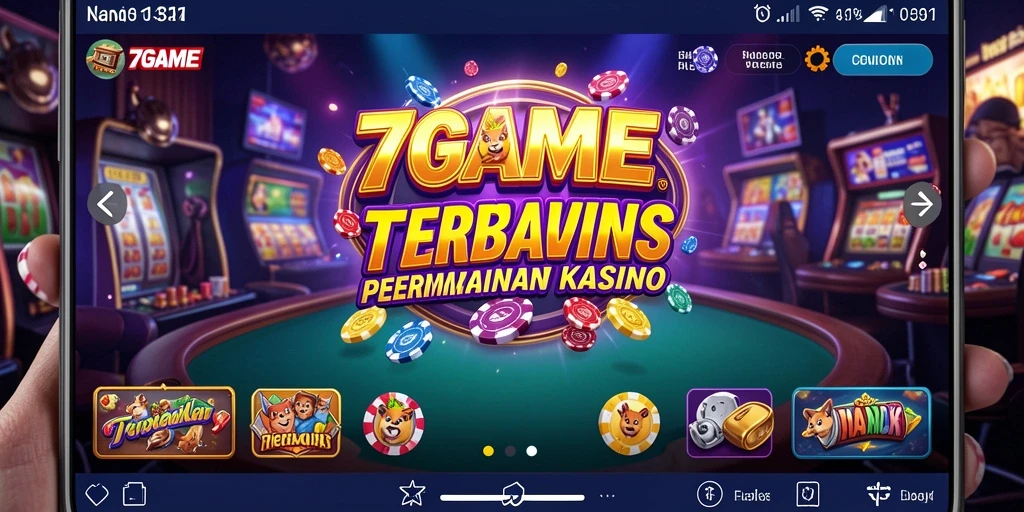 Gameplay menarik 7GAME menampilkan suasana kasino yang mendebarkan.