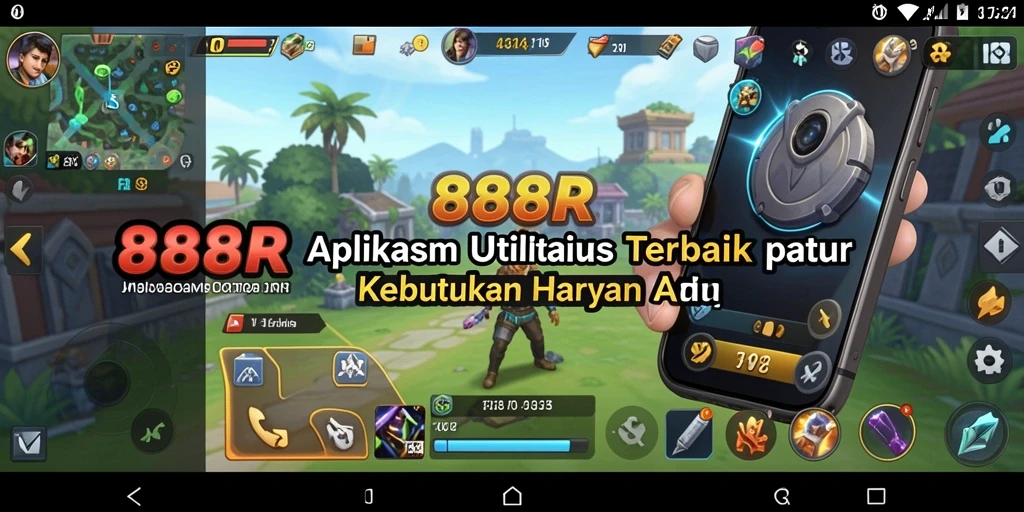Tampilan antarmuka pengguna 888R yang sederhana dan informatif.