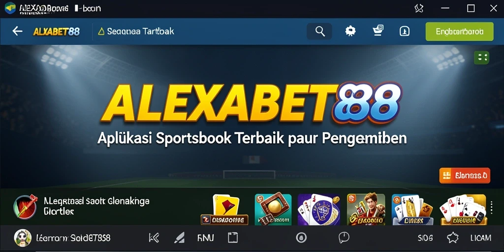 Screenshot ALEXABET88 menampilkan antarmuka taruhan olahraga yang menarik.