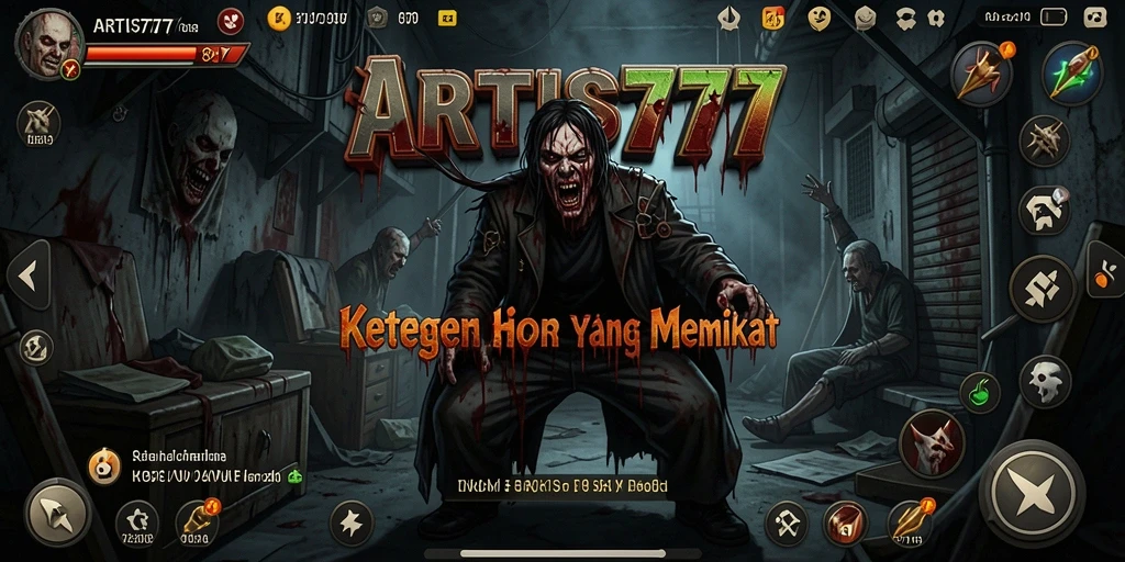 Screenshot ARTIS777 menampilkan suasana horor yang mencekam dan gameplay yang menegangkan.