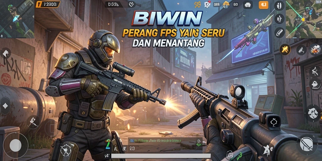 Tangkapan layar gameplay seru di BIWIN tampak mendebarkan.