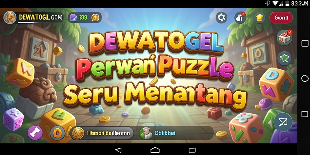 Tangkapan layar DEWATOGEL menampilkan gameplay puzzle yang menantang dan menarik.