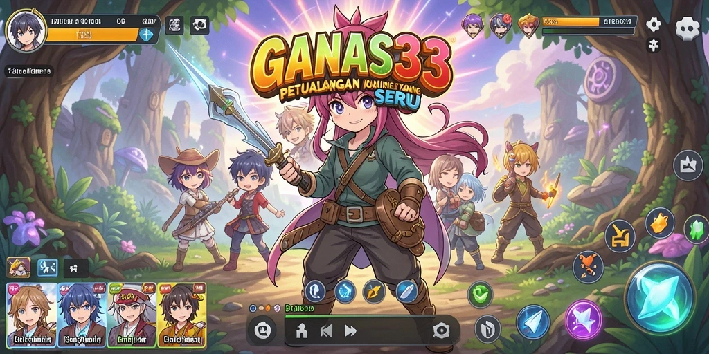Tampilan menarik dari gameplay Anime di GANAS33.
