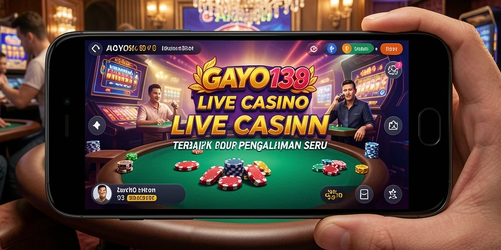 Tampilan utama gameplay Live Casino GAYO138 dengan dealer langsung.