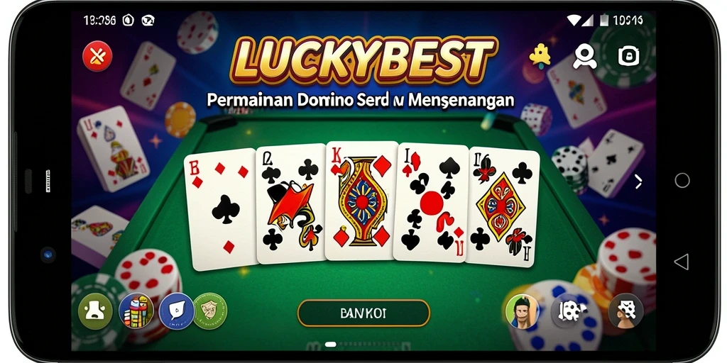 Screenshot utama LUCKYBEST menampilkan gameplay seru dari permainan Domino.