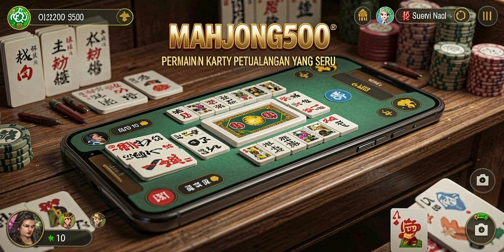 Tampilan gameplay seru dari MAHJONG500 dengan grafis menawan.