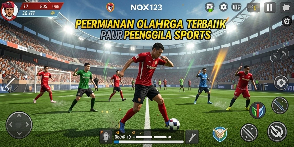 Tampilan gameplay menakjubkan di NOX123 yang menggambarkan pertandingan seru.