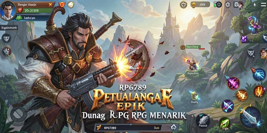 Tampilan gameplay RP6789 yang penuh aksi dalam petualangan RPG.