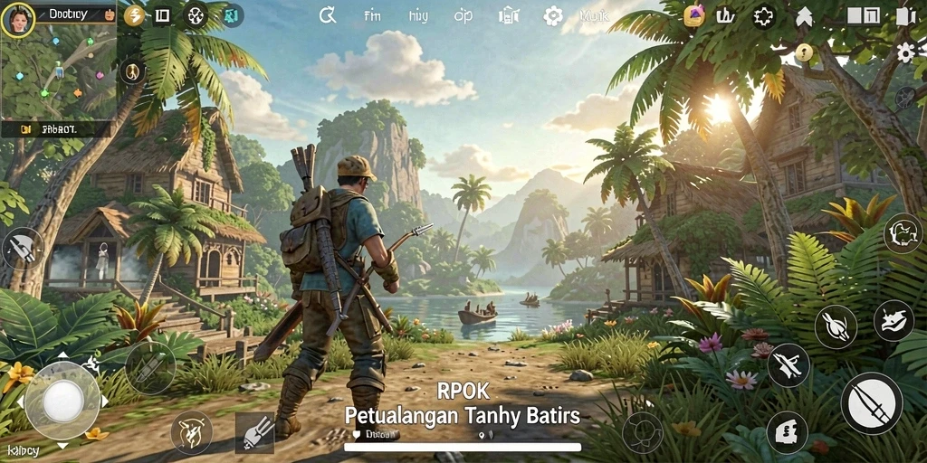Screenshot gameplay RPOK menunjukkan eksplorasi mendalam di dunia terbuka.