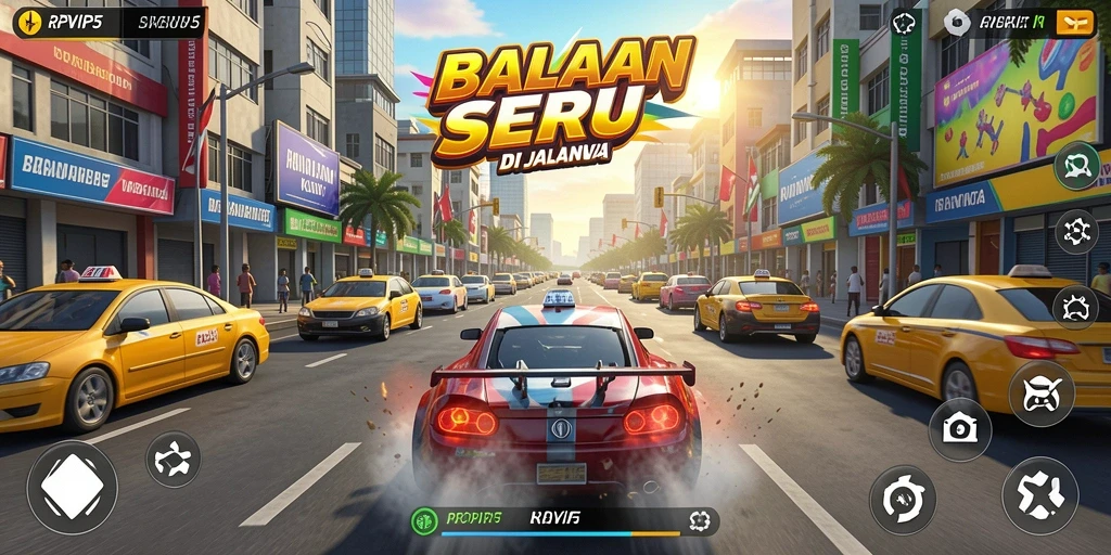 Gameplay balapan RPVIP5 yang mendebarkan dan penuh aksi.