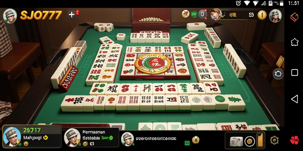 Screenshot SJO777 menampilkan gameplay Mahjong yang menarik dan interaktif.
