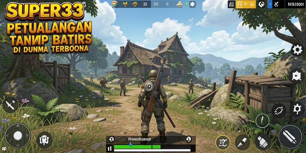 Tampilan gameplay mengesankan dari SUPER33 di dunia terbuka yang luas.