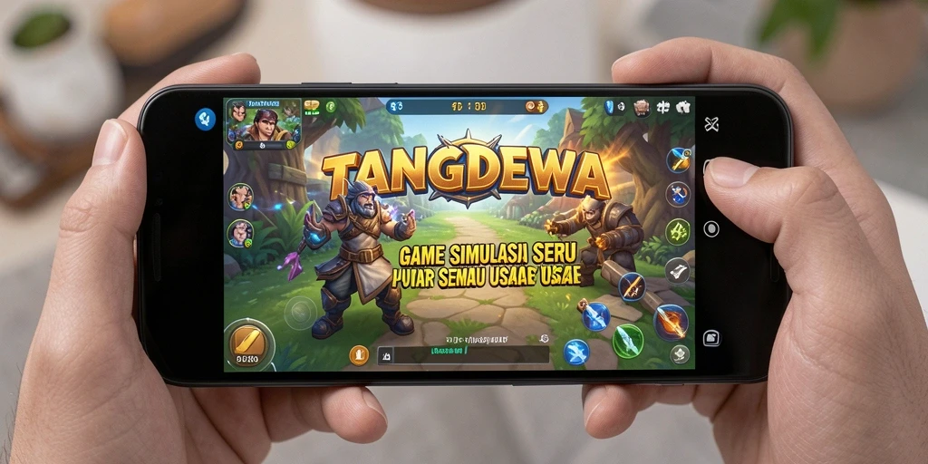 Tangkapan layar utama TANGANDEWA menampilkan gameplay simulasi yang mendalam.