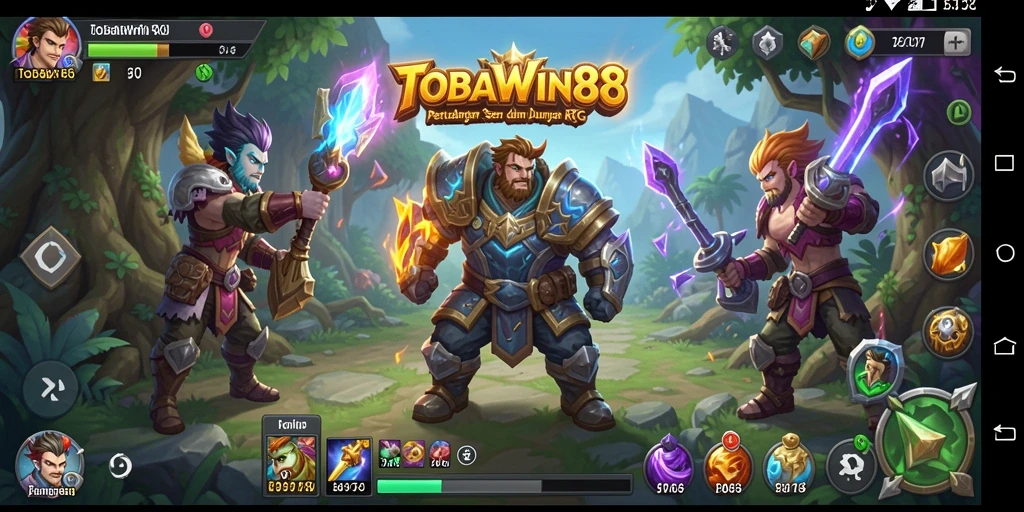Tampilan gameplay TOBAWIN88 yang seru dalam petualangan RPG.