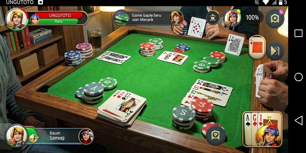 Tampilan gameplay seru dalam UNGUTOTO dengan pemain aktif.